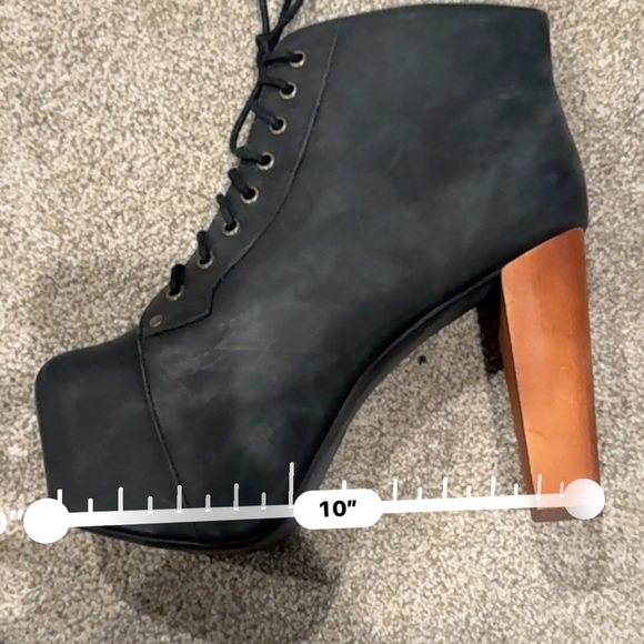 Lita Jeffrey Campbelle Platform Black Leather Boots - Picture 7 of 13